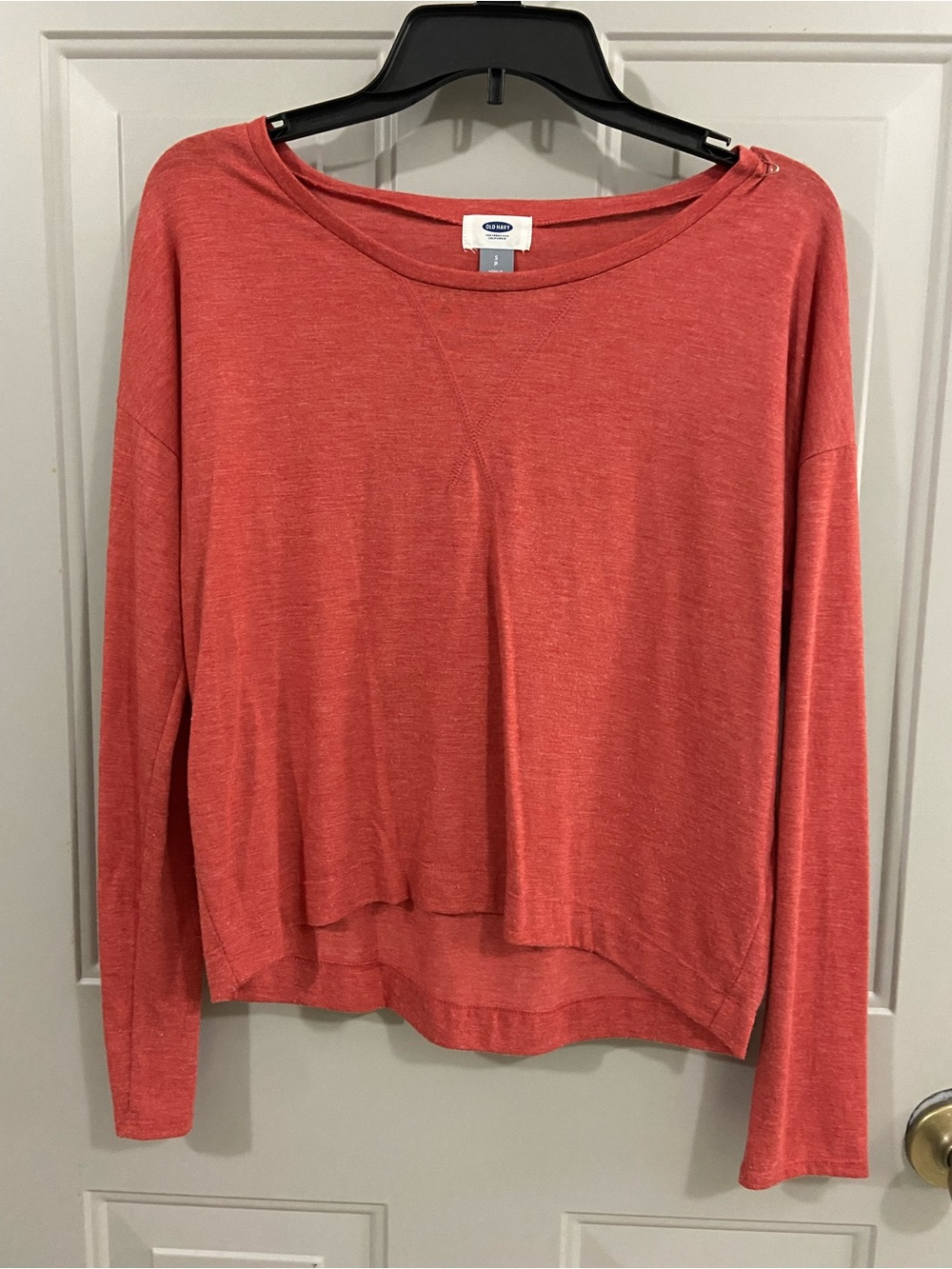 Old Navy Red Long-Sleeve Lightweight Top